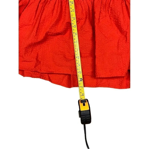 Madewell Seersucker Puff Sleeve Cutout Mini Dress Sz Xl New - Picture 14 of 16